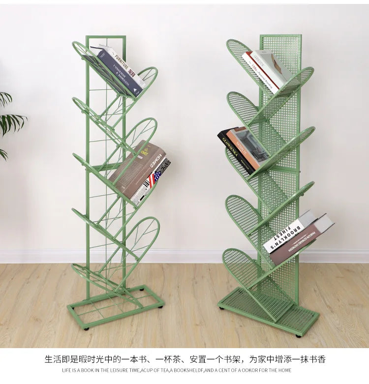 JOYLIVE 2021 New Creative Tree-shaped Iron Grid Bookshelf Storage Rack For Library Book Store Office Working Study Books Display