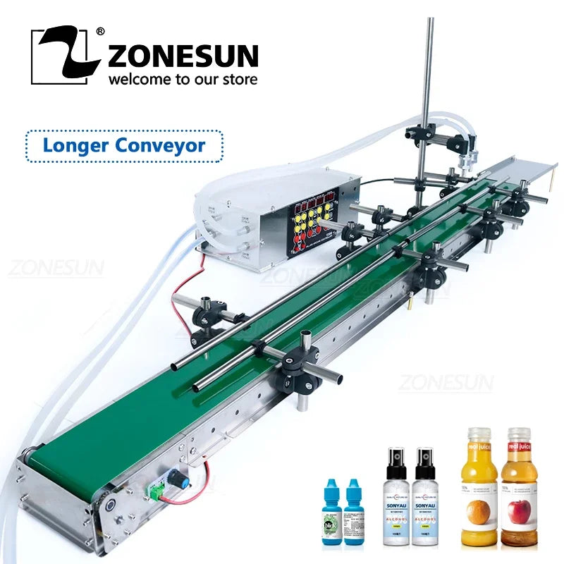 ZONESUN Automatic Perfume Oil Filter Beverage Water Bottle High Precision Heat Resistance Liquid Filling Machine ZS-DPYT1500
