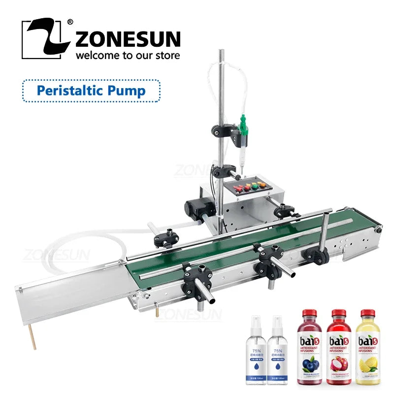 ZONESUN Automatic Perfume Oil Filter Beverage Water Bottle High Precision Heat Resistance Liquid Filling Machine ZS-DPYT1500