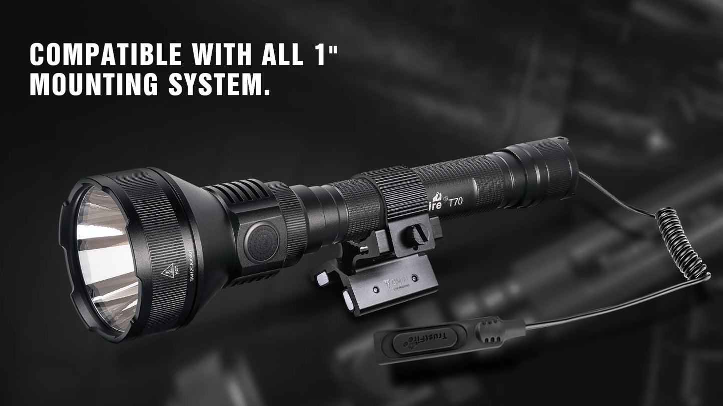 Trustfire T70 Powerful Flashlight For Hunting 1000 Meter Long Range 2300 Lumens 2-Switct 18650 High Power Strong Led Flash Light