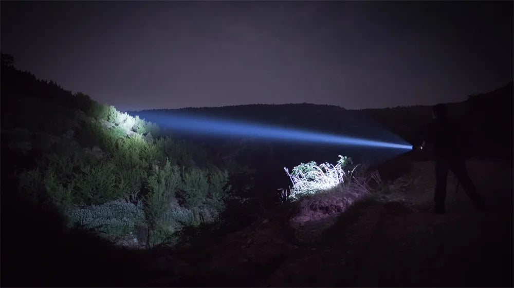 Trustfire T70 Powerful Flashlight For Hunting 1000 Meter Long Range 2300 Lumens 2-Switct 18650 High Power Strong Led Flash Light