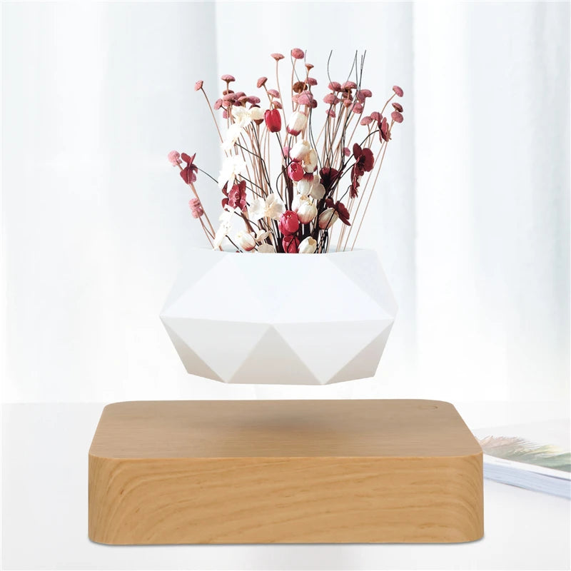 Levitating Air Bonsai Pot Rotation Flower Pot Planters Magnetic  Suspension Floating Pot Potted Plant Home Desk Decor