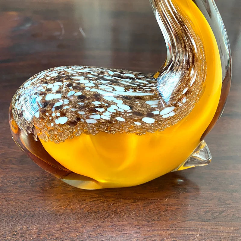 Handmade Crystal Sika Deer Figurines Hand Blown Glass Animal Craft Cute Pet Kids Gift Home Table Decor Christmas Ornament