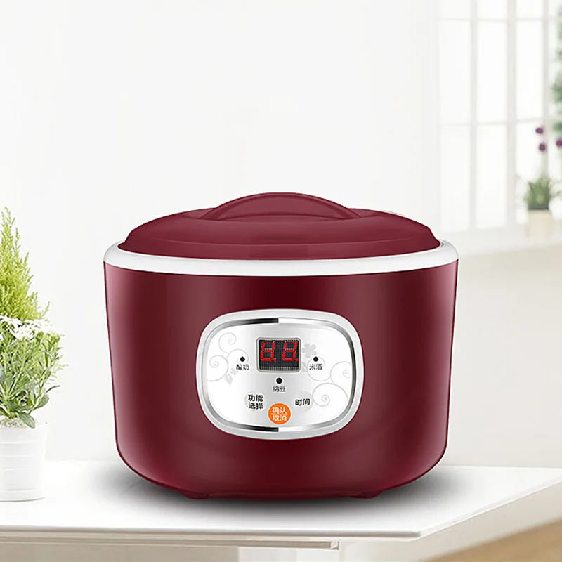 1.0L Yogurt Maker Mini Automatic Yogurt Machine Household DIY Yogurt Tools Kitchen Rice Wine Natto Machine Stainless Steel Liner