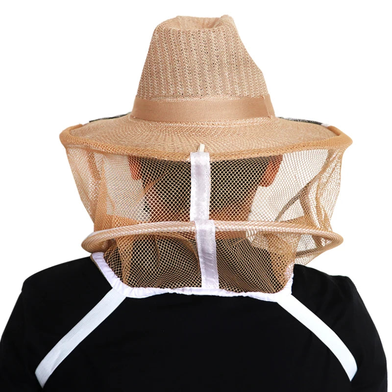 Beekeeper Protective Hat Anti Bee Fabric Nylon Net Yarn Hat Beekeeping Protector Cap Beekeeper Cowboy Comfortable Design