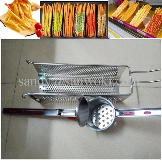 Manual press Fried Potato French Fries & Chips Cutter Dispenser Super Long French Fries Makers Machines long potato machine