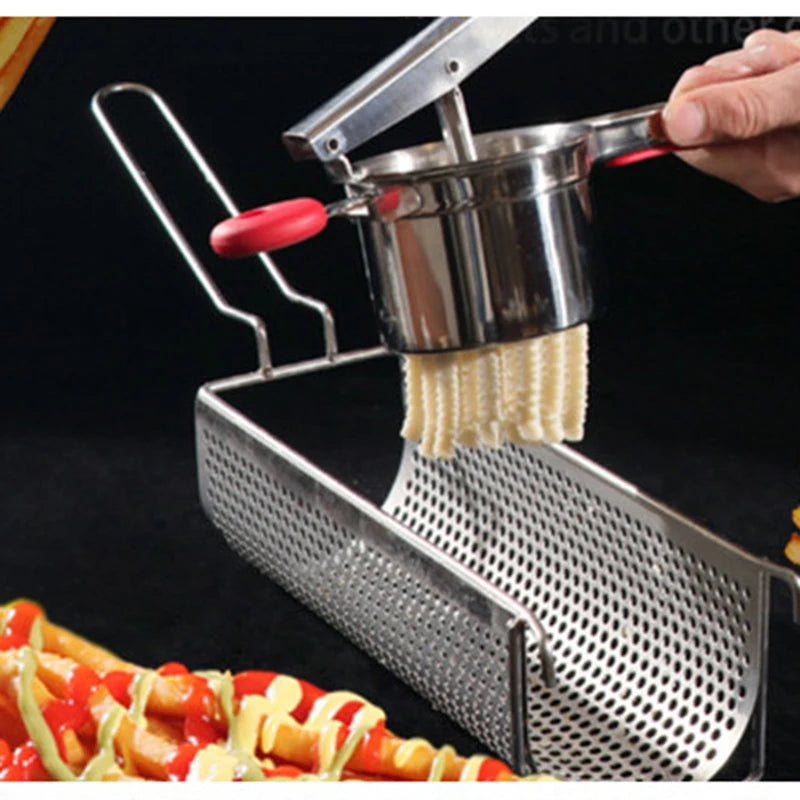 Manual press Fried Potato French Fries & Chips Cutter Dispenser Super Long French Fries Makers Machines long potato machine