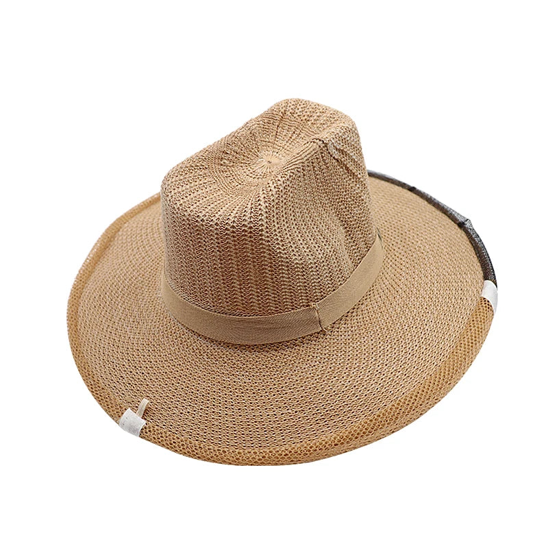 Beekeeper Protective Hat Anti Bee Fabric Nylon Net Yarn Hat Beekeeping Protector Cap Beekeeper Cowboy Comfortable Design