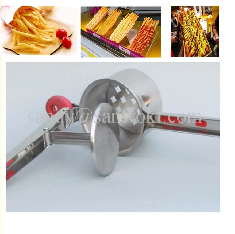 Manual press Fried Potato French Fries & Chips Cutter Dispenser Super Long French Fries Makers Machines long potato machine