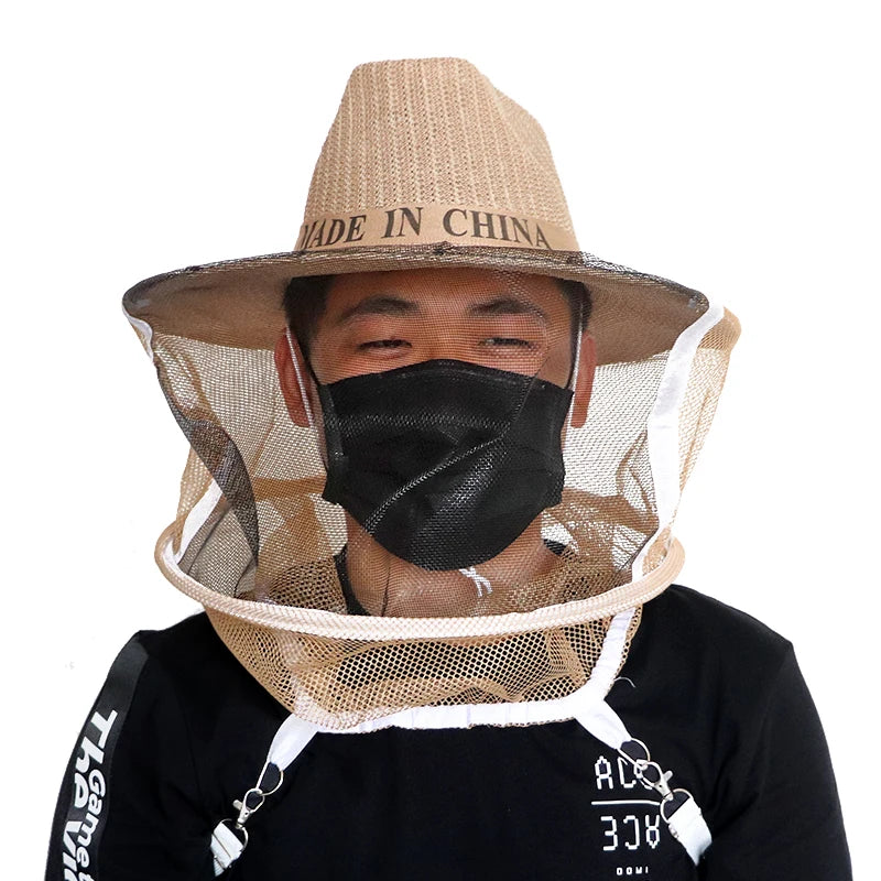 Beekeeper Protective Hat Anti Bee Fabric Nylon Net Yarn Hat Beekeeping Protector Cap Beekeeper Cowboy Comfortable Design