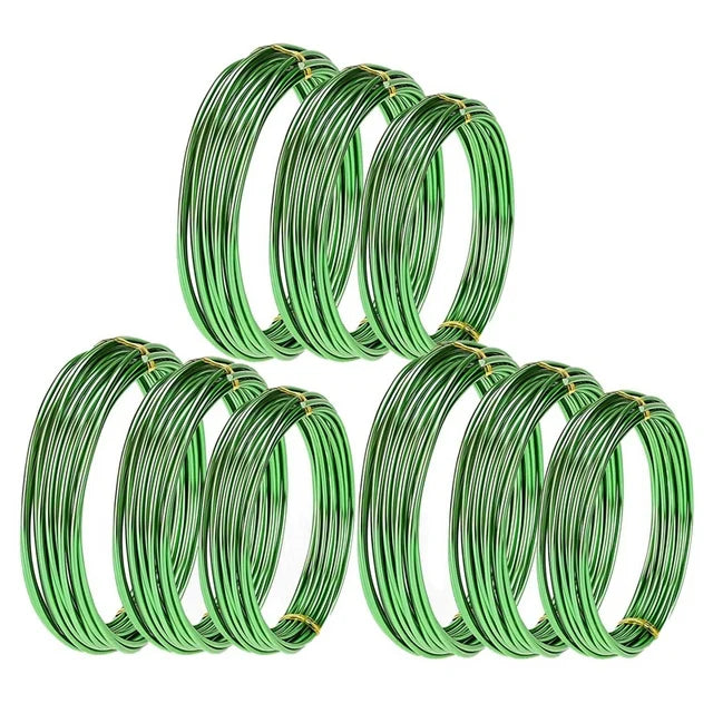 Hot Sale 9 Rolls Bonsai Wires Anodized Aluminum Bonsai Training Wire with 3 Sizes (1.0 Mm,1.5 Mm,2.0 Mm),Total 147 Feet