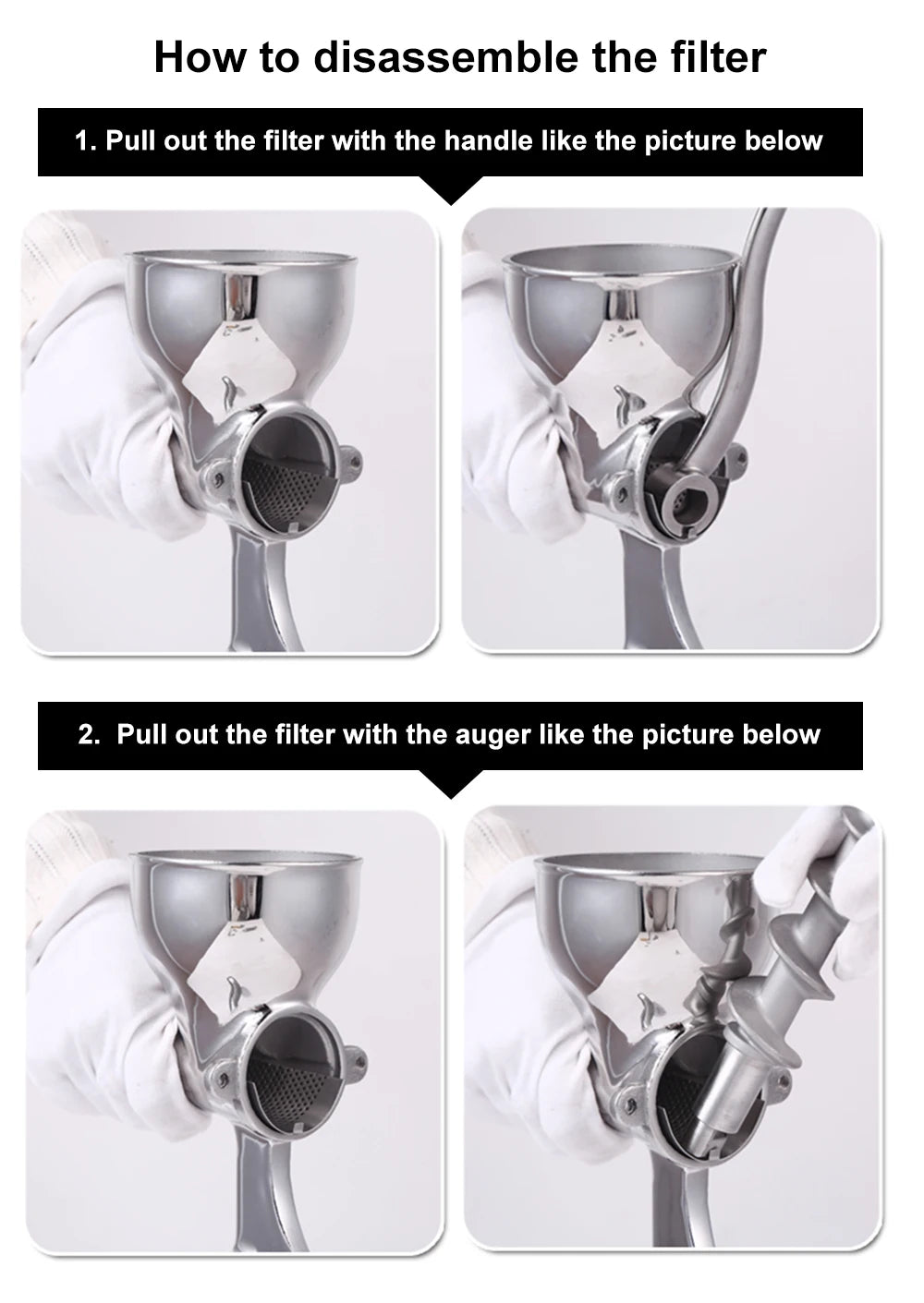 100% Stainless Steel Wheatgrass manual juicer fruit citrus juice extrator