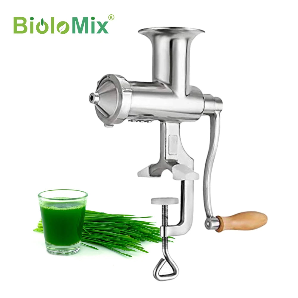 100% Stainless Steel Wheatgrass manual juicer fruit citrus juice extrator