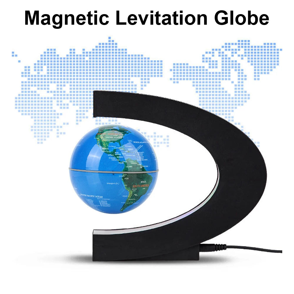 Floating Magnetic Levitation Globe – LED World Map Lamp Innovative antigravity design with soft LED lighting. Unique home décor and perfect birthday gift idea.