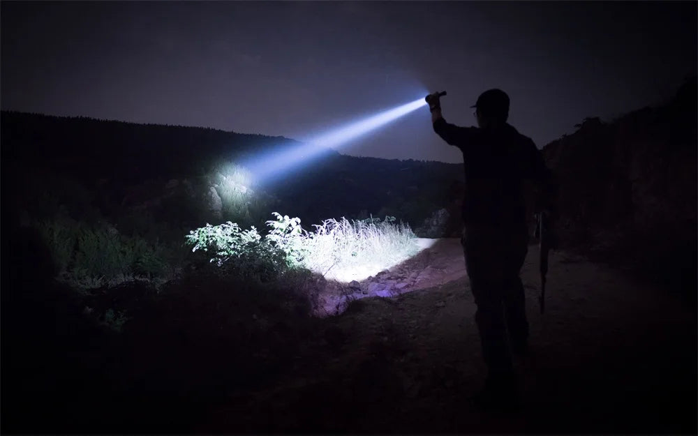 Trustfire T70 Powerful Flashlight For Hunting 1000 Meter Long Range 2300 Lumens 2-Switct 18650 High Power Strong Led Flash Light