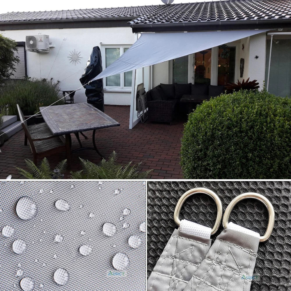 Black All size Waterproof Sun Shade Sail Square Rectangle Garden Terrace Canopy Pool Shade Triangle Camp Hiking Yard Awning