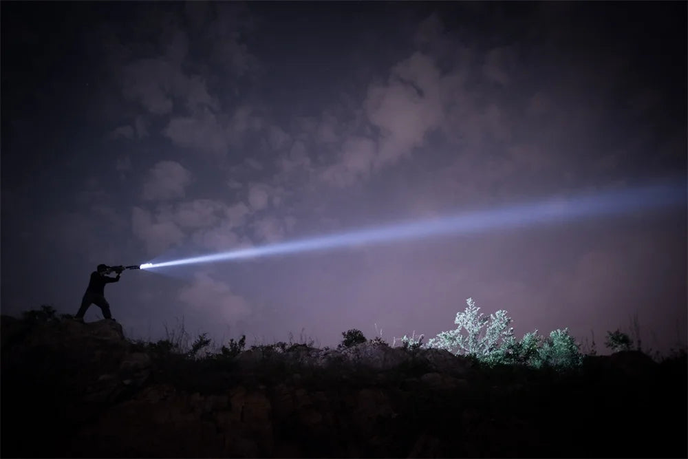 Trustfire T70 Powerful Flashlight For Hunting 1000 Meter Long Range 2300 Lumens 2-Switct 18650 High Power Strong Led Flash Light