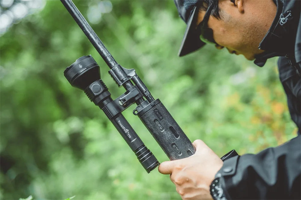 Trustfire T70 Powerful Flashlight For Hunting 1000 Meter Long Range 2300 Lumens 2-Switct 18650 High Power Strong Led Flash Light