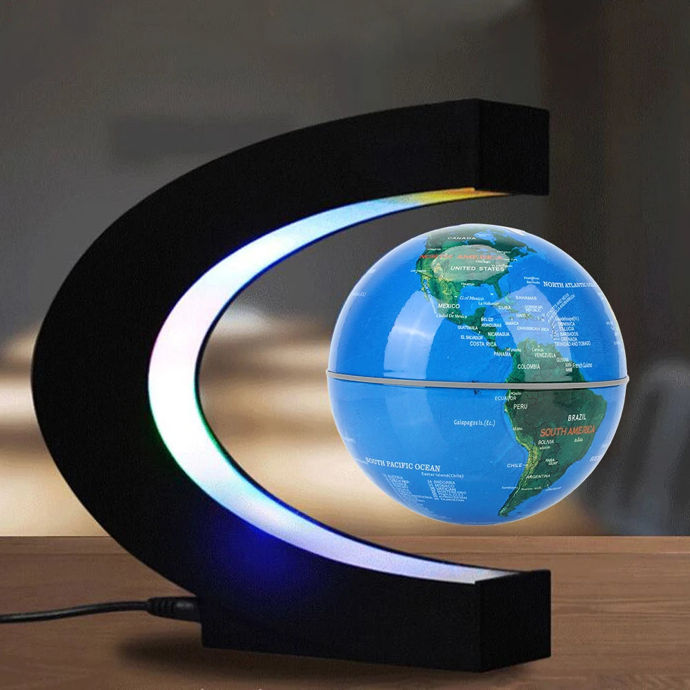 Floating Magnetic Levitation Globe – LED World Map Lamp Innovative antigravity design with soft LED lighting. Unique home décor and perfect birthday gift idea.