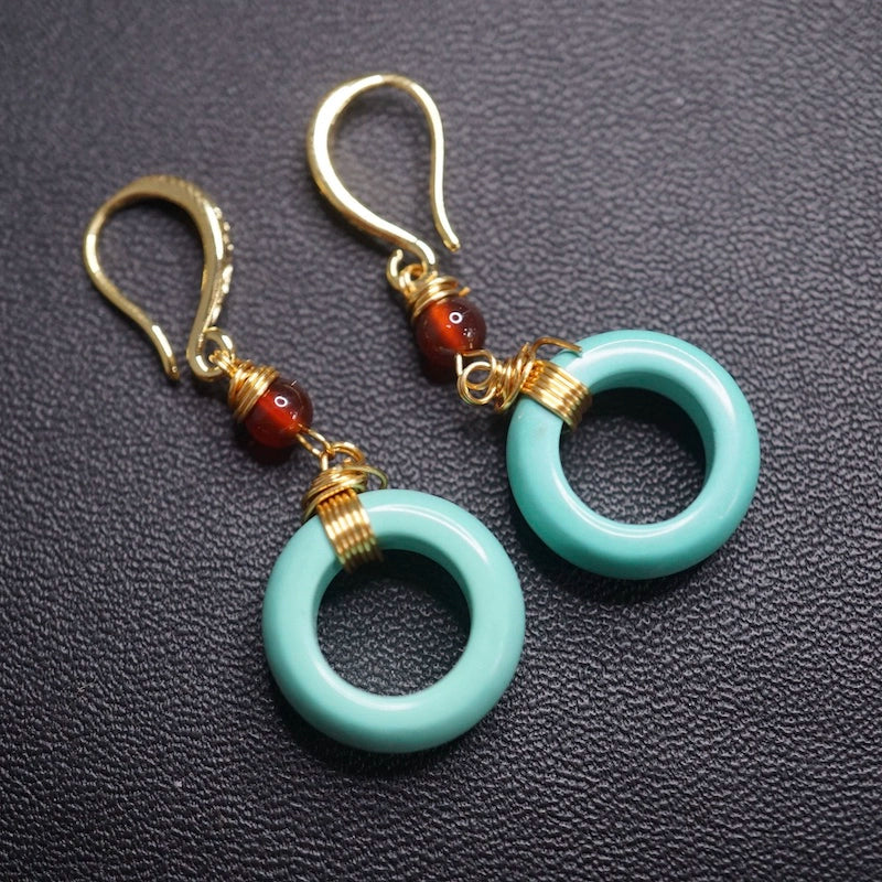 Western Antique Jewelry Vintage Retro Fashion Gemstone Earrings Ear Stud Earring Collection Elegant Fashion