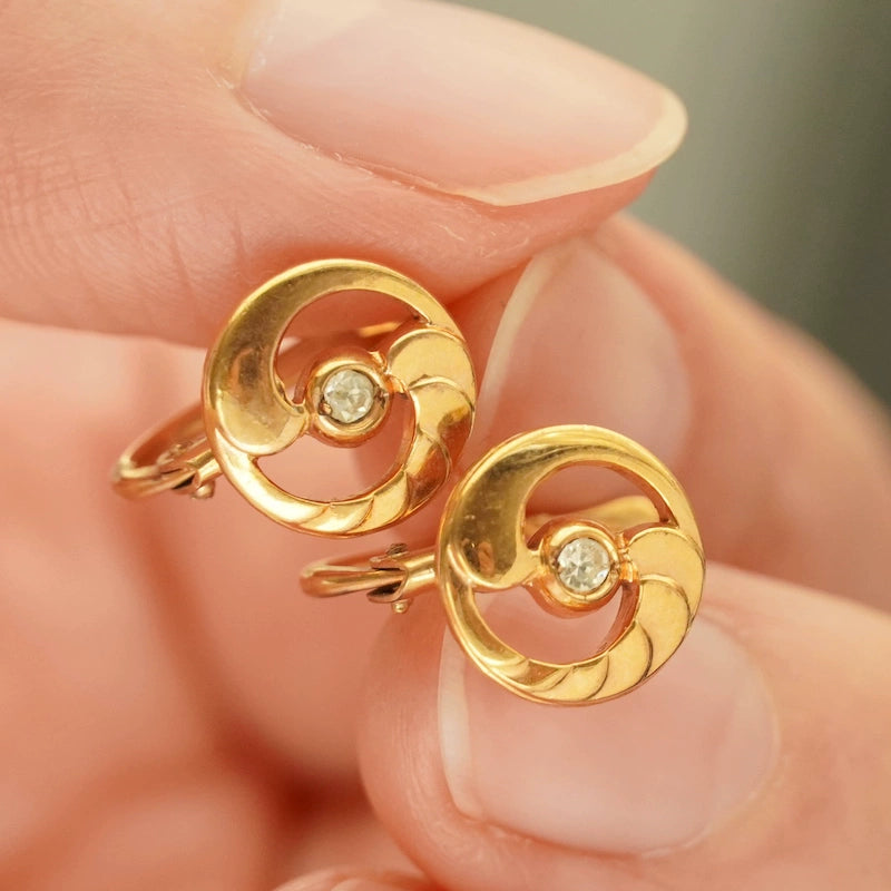 Western Antique Jewelry Vintage Retro Fashion Gemstone Earrings Ear Stud Earring Collection Elegant Fashion