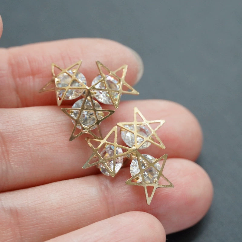 Western Antique Jewelry Vintage Retro Fashion Gemstone Earrings Ear Stud Earring Collection Elegant Fashion
