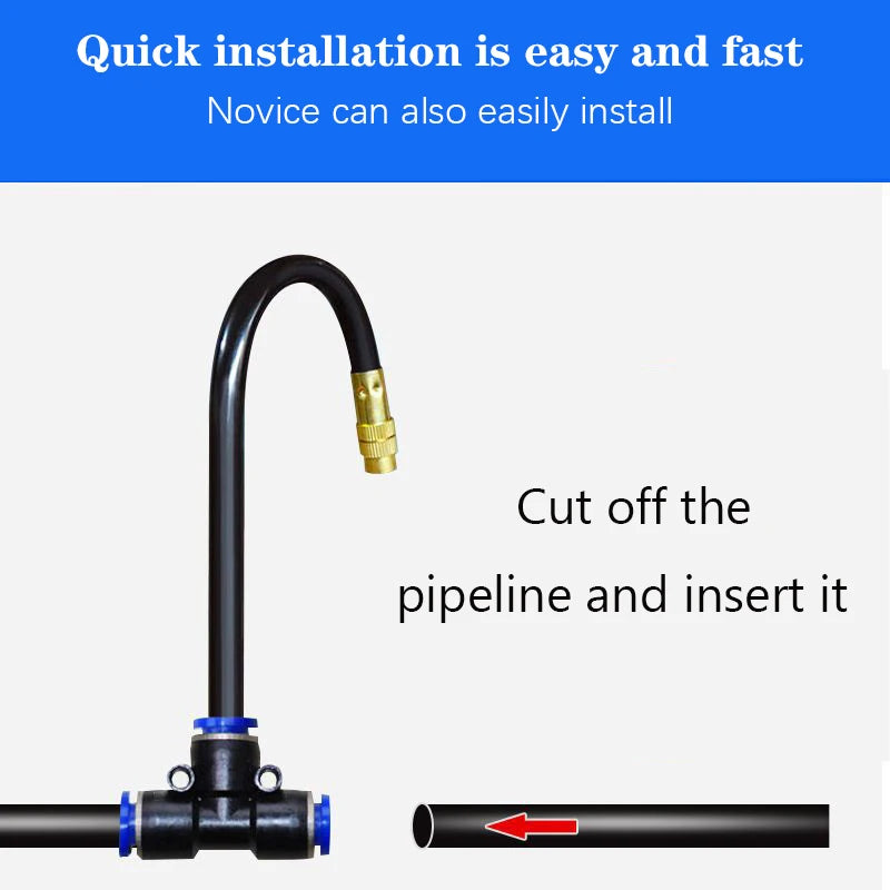 5-20M Universal Automatic Irrigation Sprinkler Kit Rotating Copper Nozzle Garden Balcony Atomization Sprinkler Watering Kits