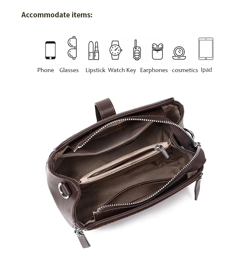 Winter Vintage Suede Leather Women’s Bag – Luxury Cowhide Design Elegant shoulder and crossbody handbag with a timeless vintage look. Soft, durable, and perfect for stylish winter wear.