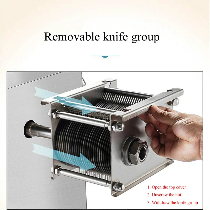 Commercial Meat Slicing Machine Meat Slicer Electric Meat Cutting Machine 1500W Large Power Meat Mincer