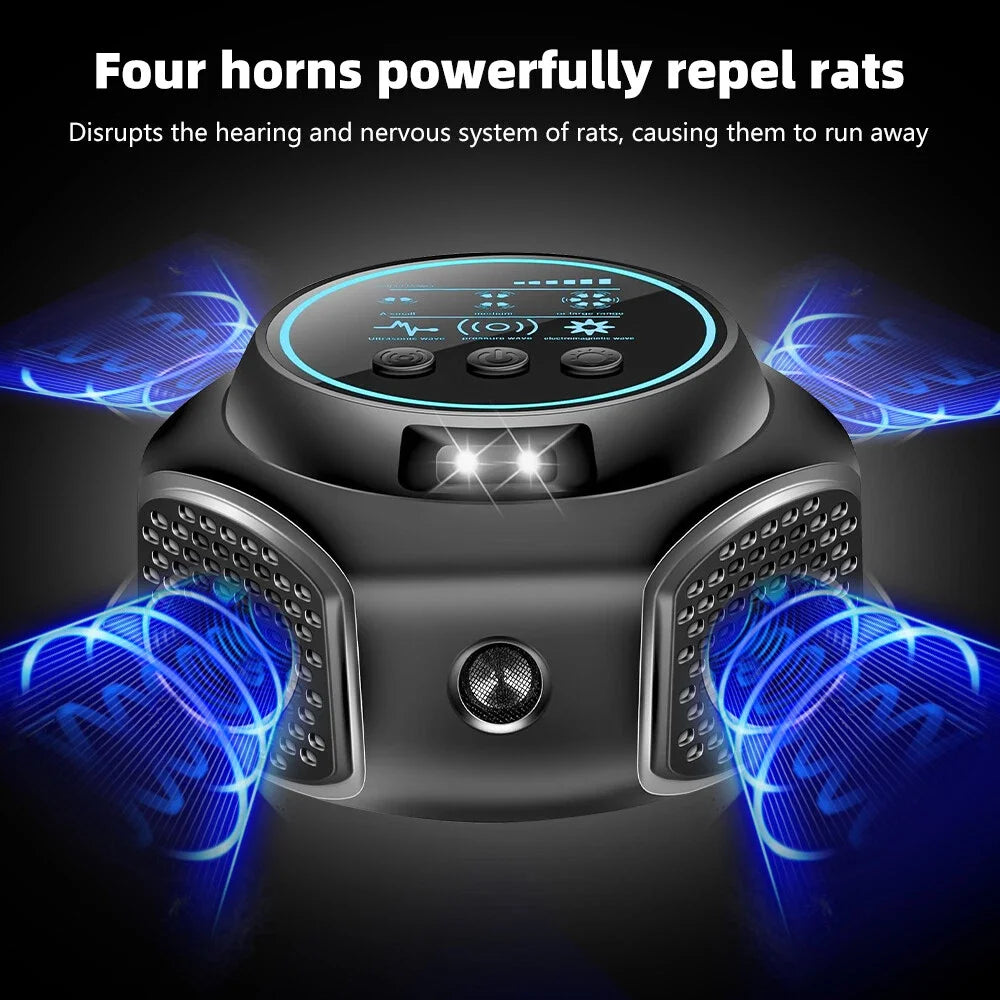Ultrasonic Electronic Rodent Repellent 360°all-round Degrees Rat Repeller Effectively Repel Flies Cockroaches Mosquitoes