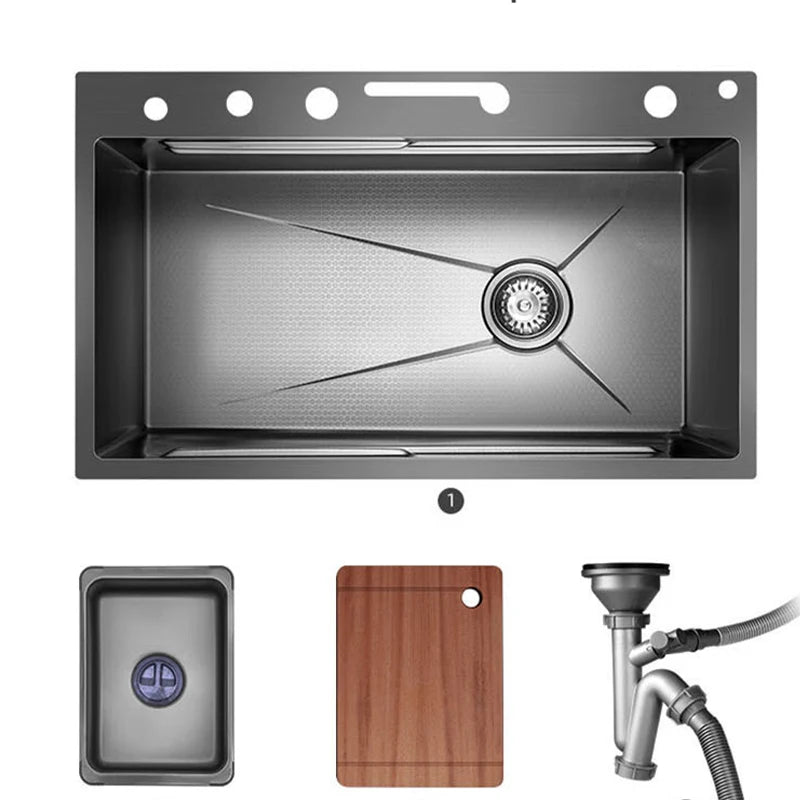 kitchen multifonction sink set whale waterfall faucet 50L large capacity tank size 68x46cm cabinet storage home appliance