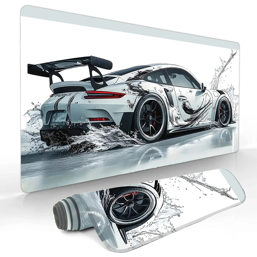 Red classic performance car Mouse Pad Desk Mat Non-Slip Gaming mats pc accessories keyboard mousepad Office carpet Extended pad
