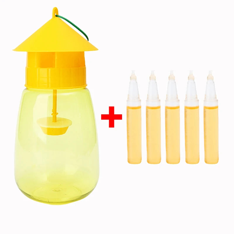 Fruit Fly Trap Reusable Plastic Insect Catcher Trap Transparent Environmentally Anti Flies Home Garden Orchard Pest Control Tool