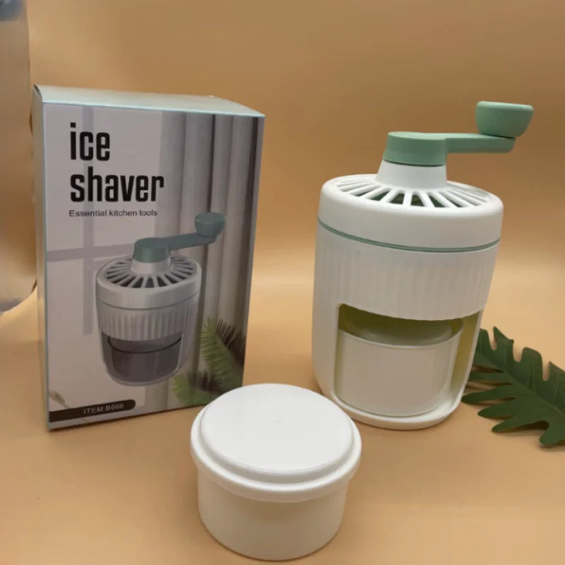 Household Hand Ice Crusher Stainless Steel Blade Fast Ice Crushing Removable Cleaning Slushie Maker Machine  Ice Crusher Summer