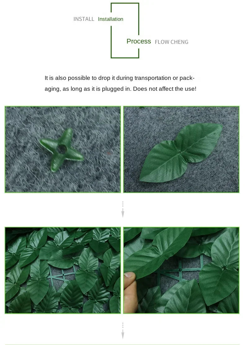Artificial Leaf Privacy Fence Screen  Fake Hedge Panels Balcony Screen Ivy Leaves Fence Screen for Wall Garden Patio Decor