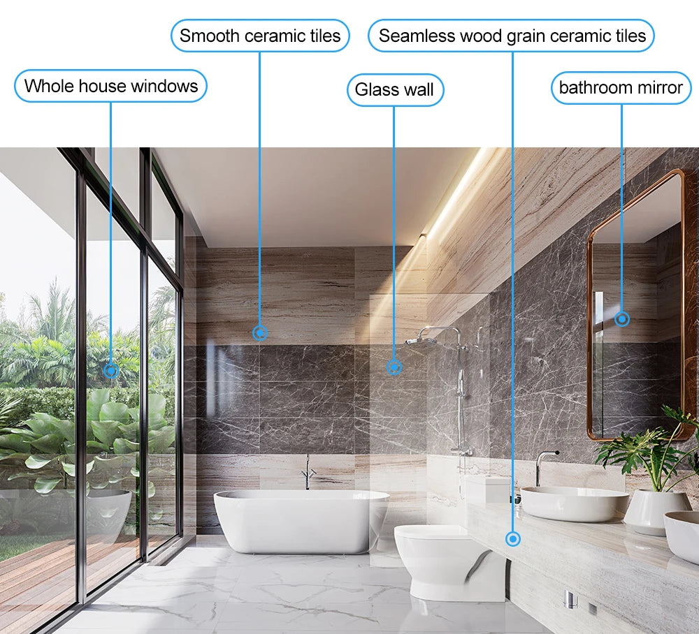 Window Vacuum Robot Cleaner ABIR WD8, Dual Ultrasonic Spray, AI intelligent Wipping, Updated Laser,Smart Home Glass Wall Washing