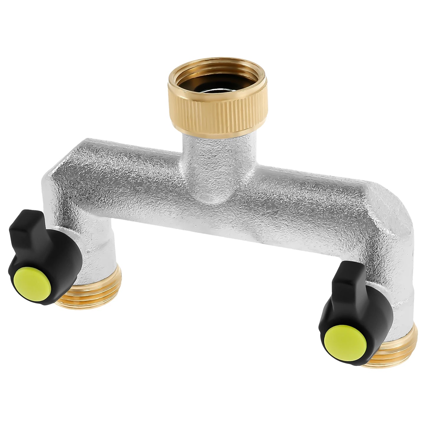 3/4 Inch 2 Way Hose Splitter Zinc Alloy Garden Hose Splitter Rustproof Hose Connector Splitter for Outdoor Gardening Lawn Care
