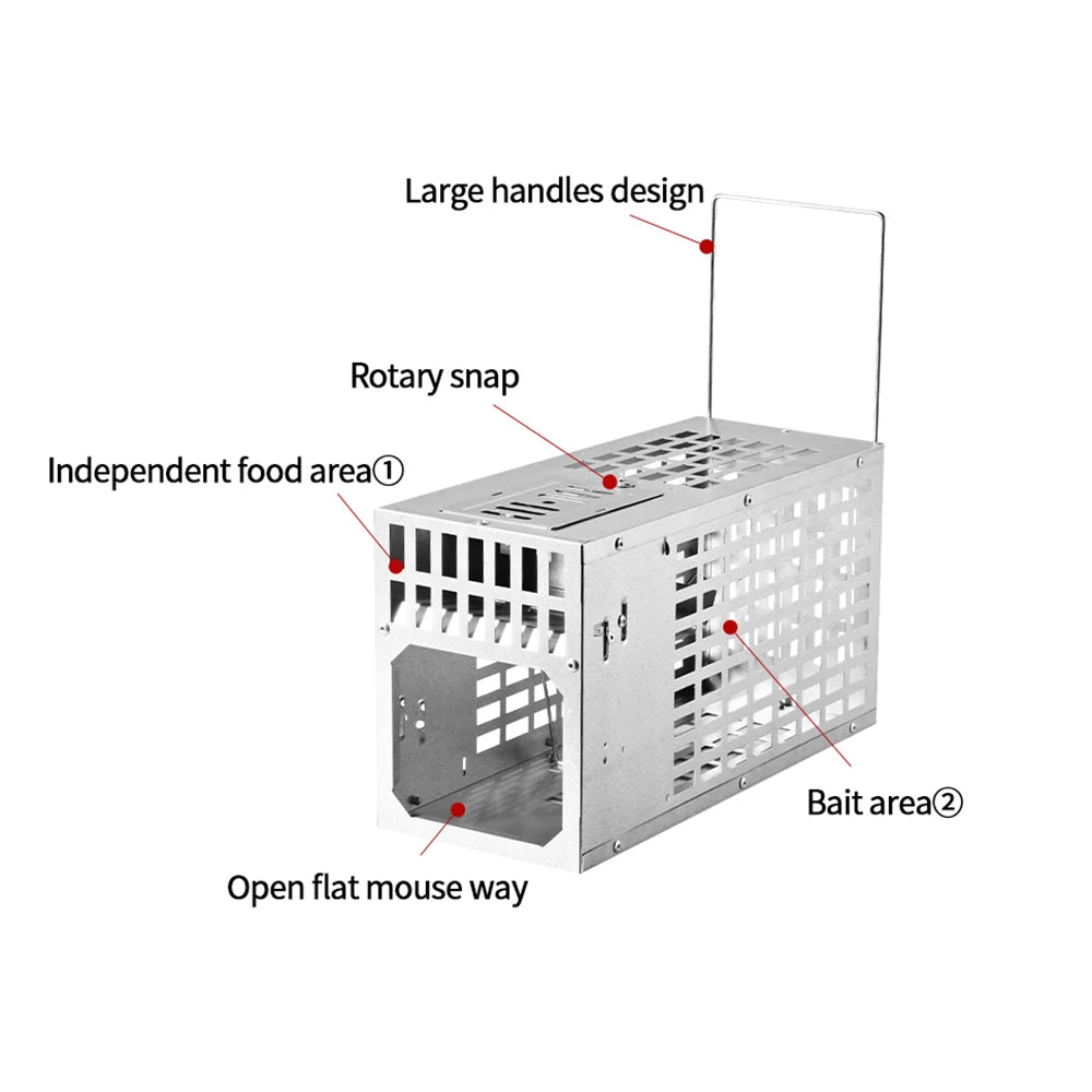 Multi-Catch Rodent Mouse Trap Rat Trap Cage-Pest Control -All Mice and Rat can fit in