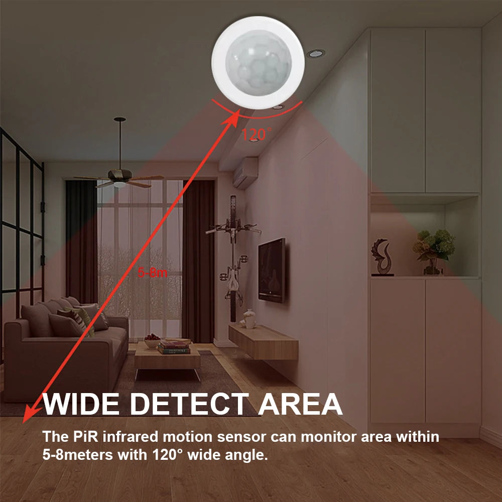 Zigbee Motion Sensors Smart Tuya Human Body Sensor Body Movement PIR ZigBee Motion Wireless Connection Smart Home Security Alarm