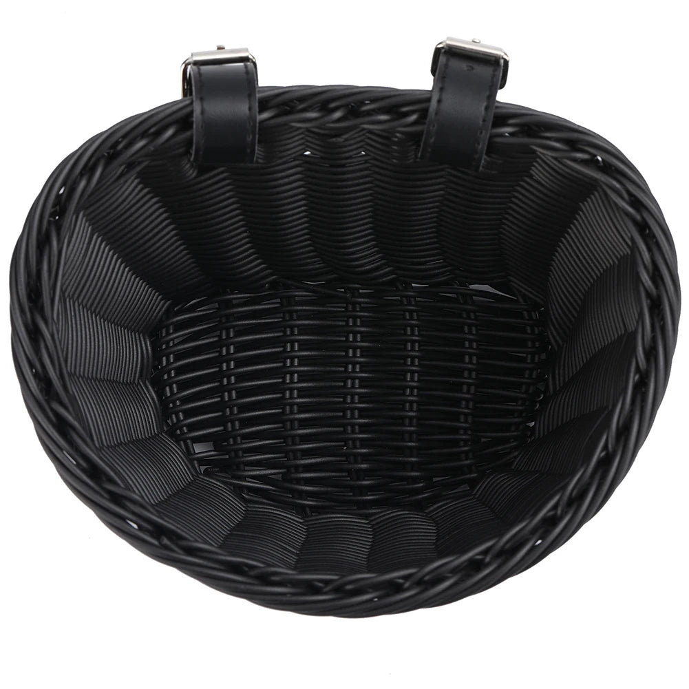 Kids Bike Basket Cycling Handlebar Pouch Bicycle Wicker Baskets Child Scooter Front Storage Basket Children Bike Carrier Bags