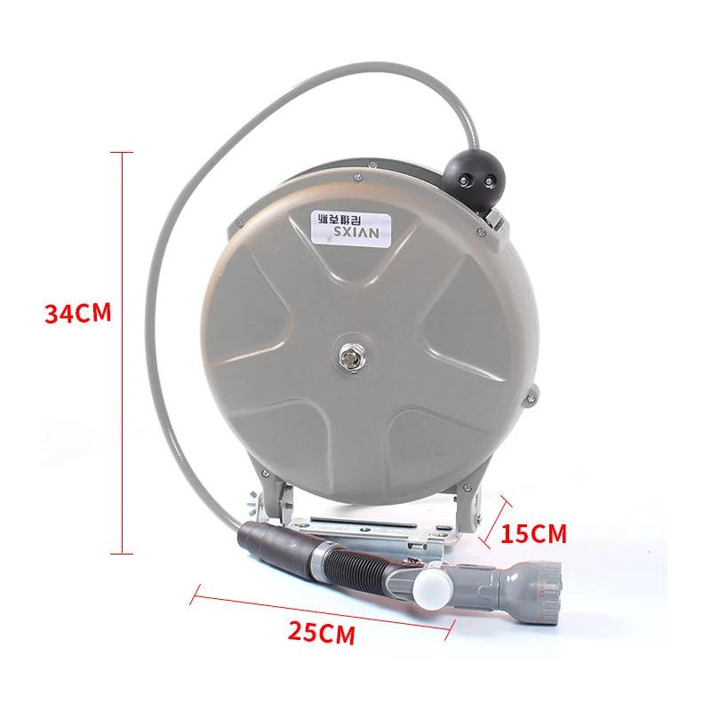 Automatic Retractable and recycling Hose Reel Car Wash Garden Irrigation Water Tube Holder Wall Mount High Pressure Waterpipes