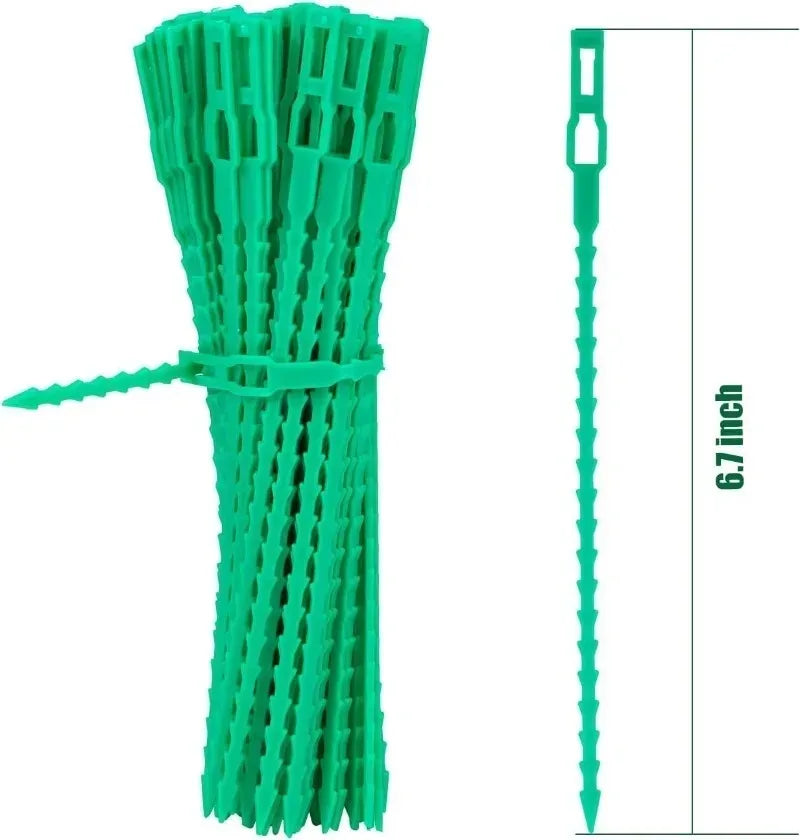 Reusable Plant Cable Ties Garden Adjustable Self-locking Tie Plant Vine Supports Cable Ties Stem Tomato Fastener Wrap Rings Clip