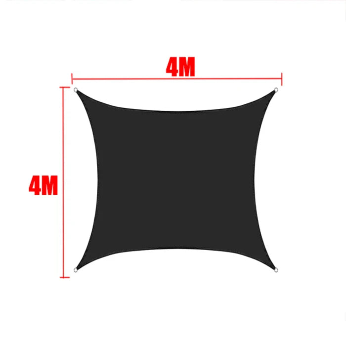 Black All size Waterproof Sun Shade Sail Square Rectangle Garden Terrace Canopy Pool Shade Triangle Camp Hiking Yard Awning
