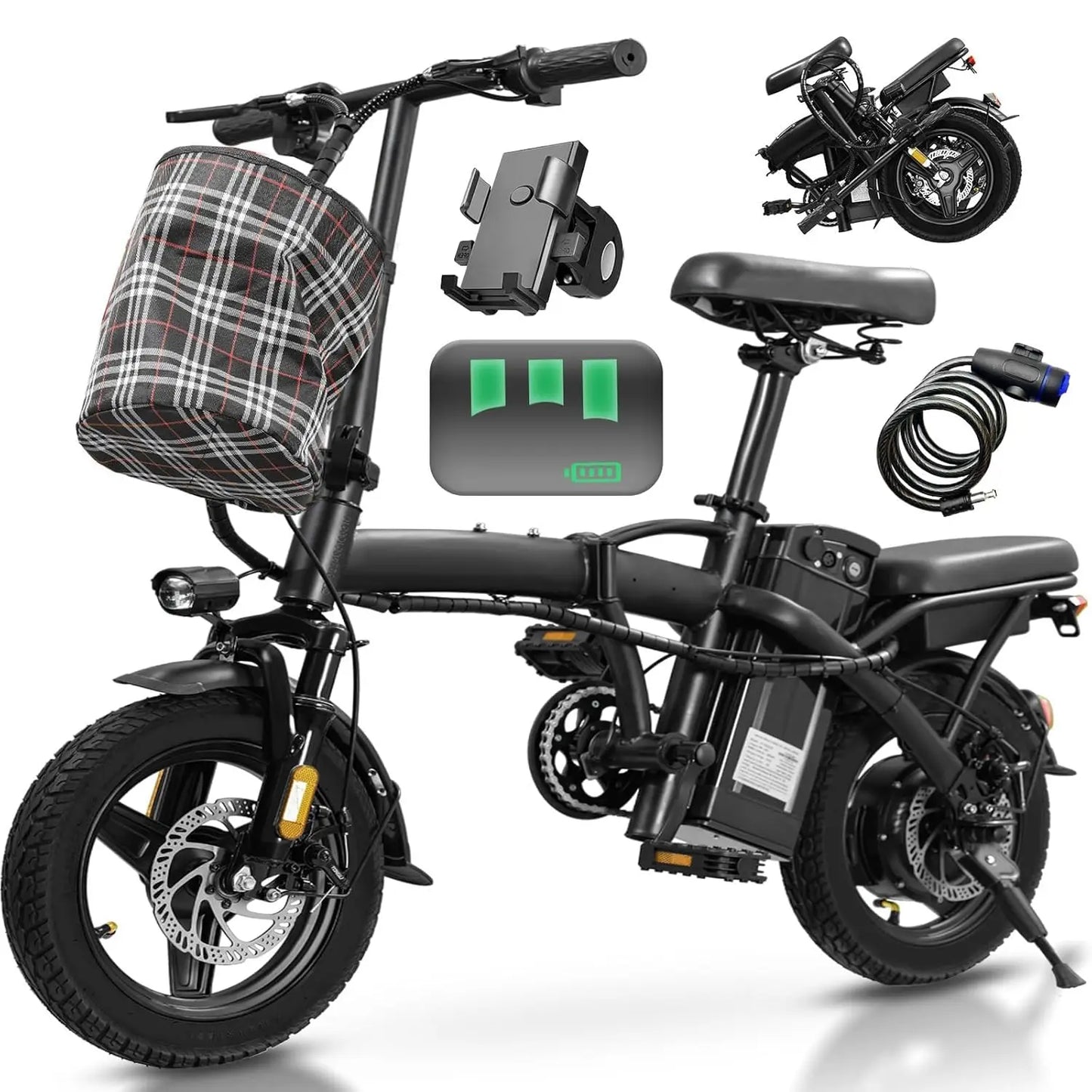 Adults & Teens Folding Electric Bike
560W motor, 48V battery, up to 24 MPH. 3-level pedal assist + throttle, commuter-friendly folding design.
Customizable colors & options perfect for city rides, campus, or daily commute.