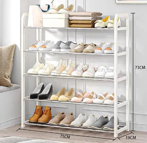 Space-Saving Shoe Rack for Home - Multi-Tier Entryway Shoe Organizer, Slim Shoe Shelf for Apartments & Rentals