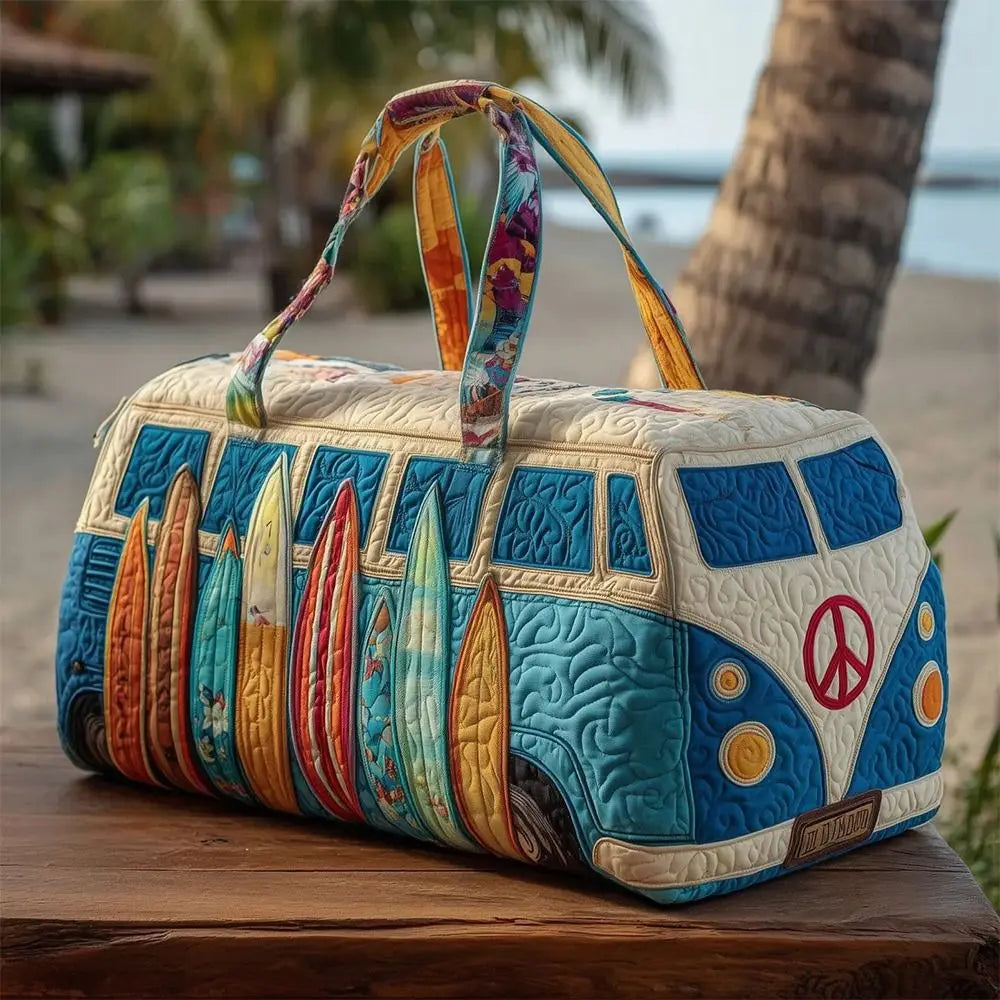 Quilted Cotton Quilted Travel Bag 3D Design Hippie Vibe Duffle Bag Frog Pattern Boho Style Printed Yoga Bag Yoga Practice