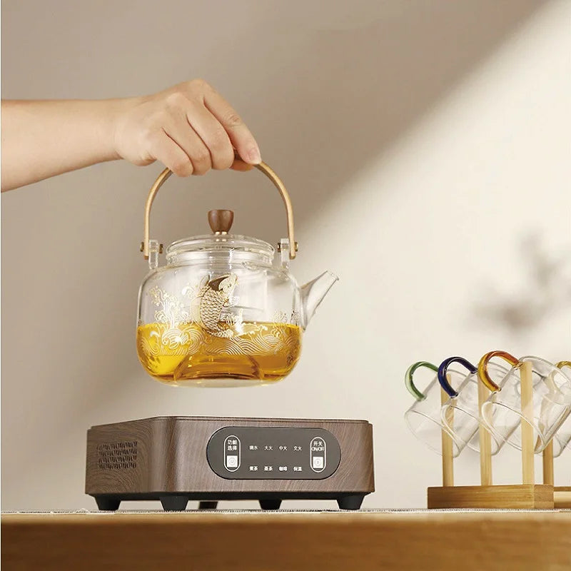1500W Electric Ceramic Stove Tea Stove Boiling Water Heater Home 8 Gear Heating Stove Tea Maker Water Boiler Auto Keep Warm 220V