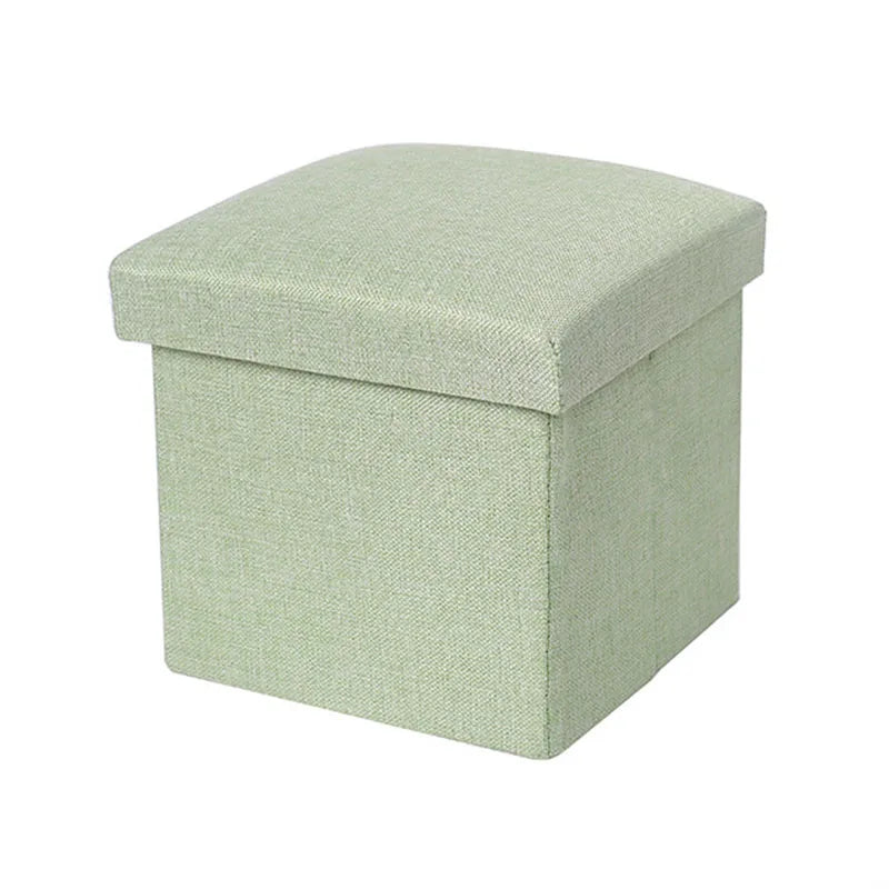Multifunctional Fabric Organizer Storage Stools Box Foldable Storage Stool Boxes With Padded Seat Home Organization Sundries Box