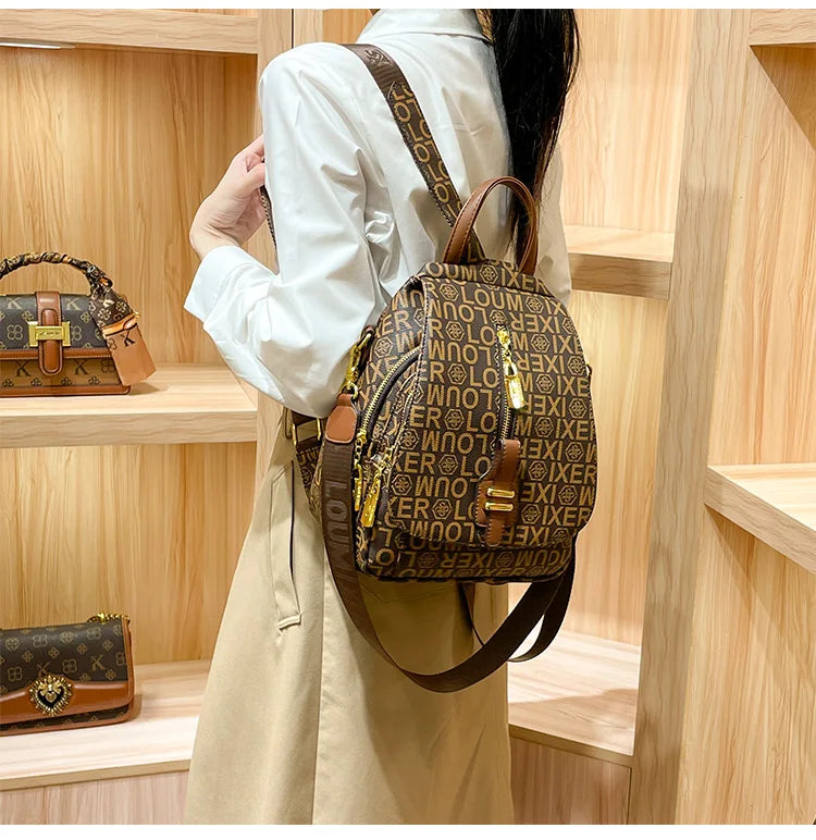 Women’s Fashion Leather Backpack Travel Ready Stylish and durable design, perfect for everyday use, school, or travel.