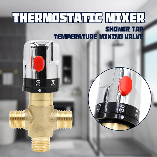 Brass Thermostatic Valve Temperature Control G1/2 Plumbing Fixtures Bathroom Faucet Thermostatic Mixer for Kitchen Showers Home